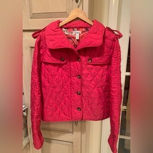 Lilly Pulitzer Raspberry Quilted 
Jacket…size S